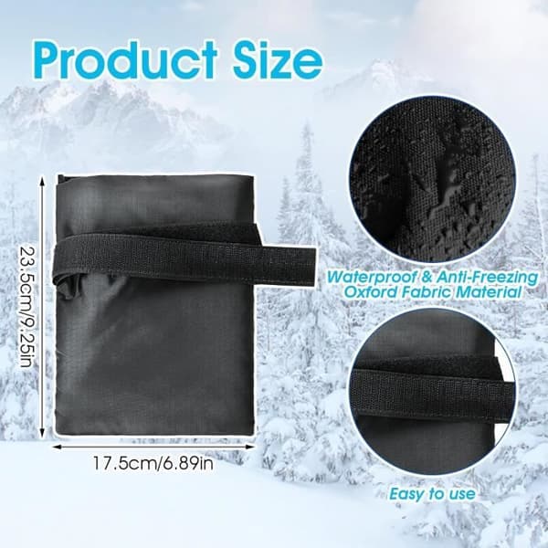 2-pack utomhuskranskydd för vintern, återanvändbara kranisoleringslock för hög kran, strumpor 21,1 x 15,2