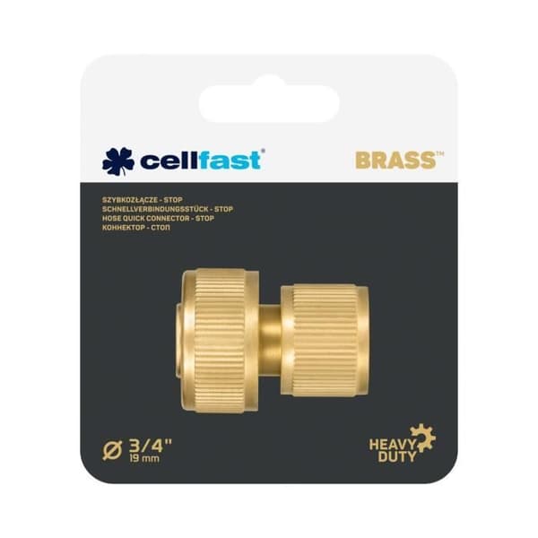 3/4" snabbkoppling Cellfast 52-825 i mässing, 6 bar