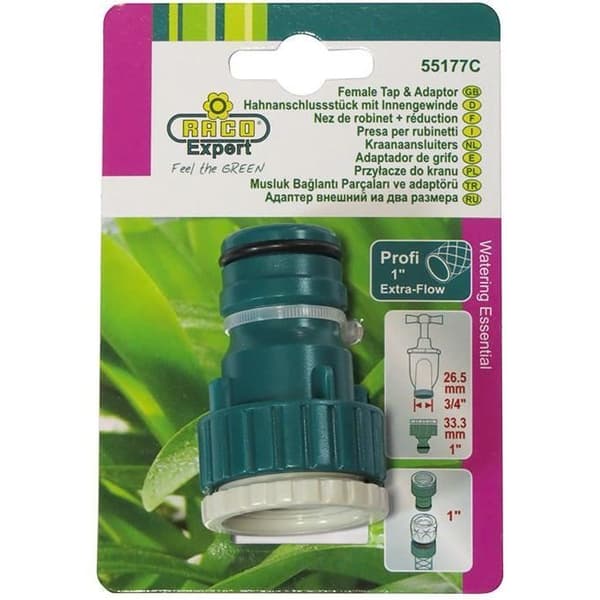 Kranhuvud - RACO EXPERT - 55177C - 25mm - Reducer 20x27 och 26x34 - Stort flöde