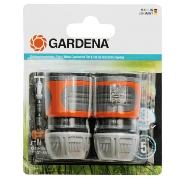 GARDENA snabbbevattningskopplingar för Ø13mm & Ø15mm rör - Power Grip - 5 års garanti