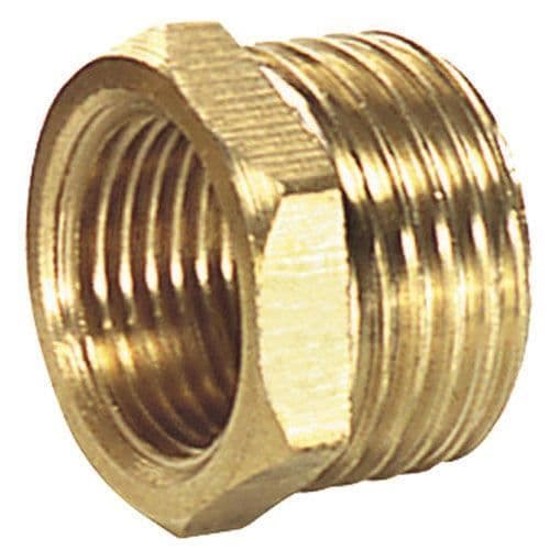 Polerad sexkantig reduktion 1" hane x 1/2" hona