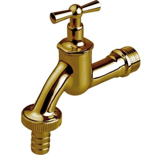 Poleret messing havehane haneventil 1/2” poleret