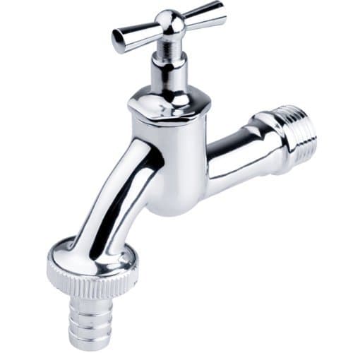 Forkromet havehane, poleret, 1/2” poleret