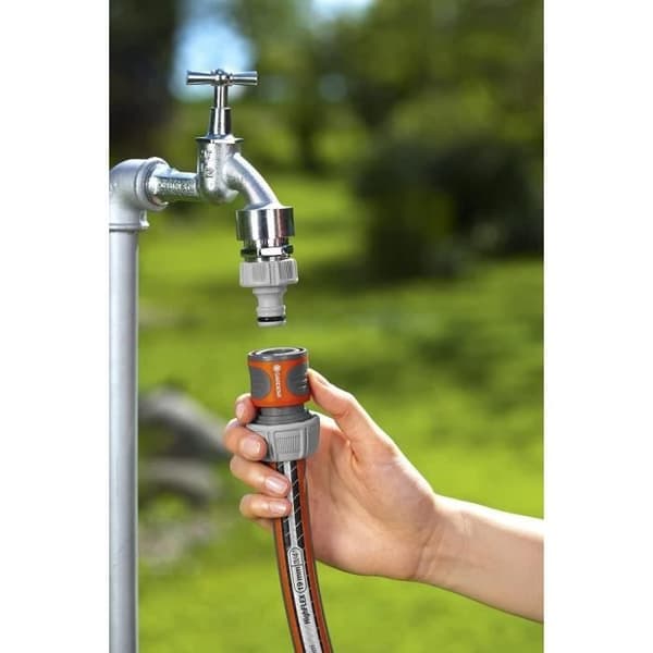 GARDENA snabbkopplingar och Aquastop Ø19 mm – För start och ände av rör – Med original GARDENA System – Motstår get och UV
