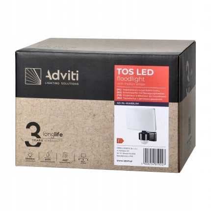 Haveprojektør PIR TOS LED 30W 4000K sort
