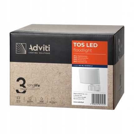 Haveprojektør TOS LED 30W 4000K hvid