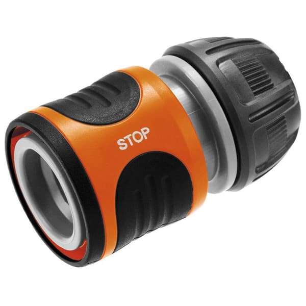 GARDENA Aquastop slangkoppling - Lämplig för Ø13mm & Ø15mm slang - Anti-droppstopp - Power Grip - 5 års garanti (18213-20)