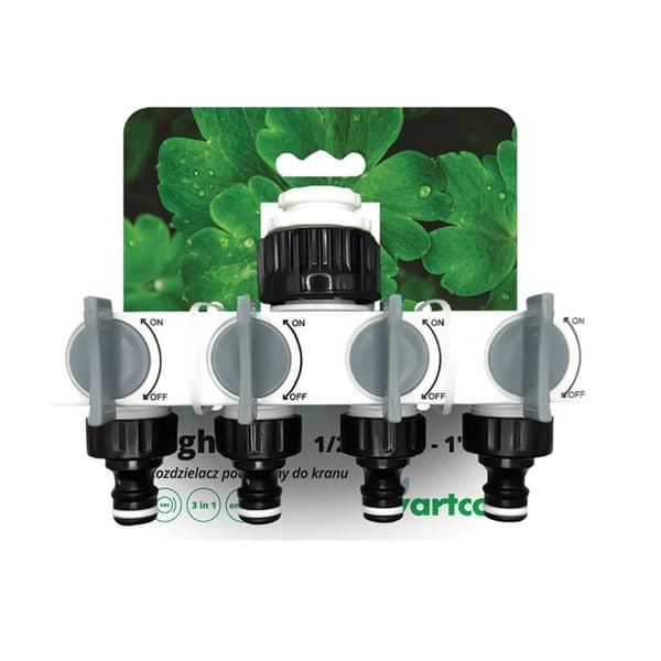 Agaplast-samlar, fördelare, fyrdubbla kopplingar, för kran 1/2"-3/4"-1", LIGHT Line LL01-026