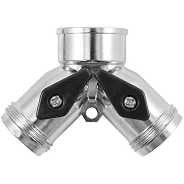 FERRESTOCK K512 RS2 Siamés Zink 2-vägs kranadapter med två individuella ventiler