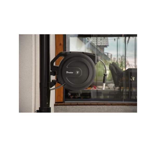 Automatisk slangetrommelsett 1/2" - 20m med beslag