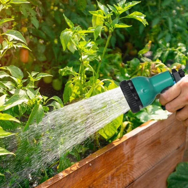 Rootz Garden Slange Holder - Wall Slose Reel - Water Slose Drum - 7 Spray Mønstre - 180 ° Rotatable - 55 cm x 20 cm x 42 cm