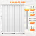 Miniatyrbillede 2 af 2: Vindbeskyttende PVC-stribegardin, energieffektiv, klar synlighed,121x213cm 9STK