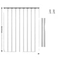 Miniatyrbillede 1 af 2: Vindbeskyttende PVC-stribegardin, energieffektiv, klar synlighed,121x213cm 9STK