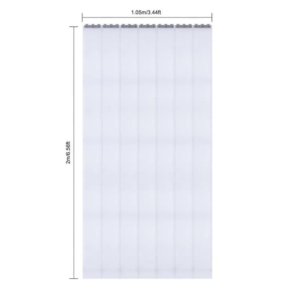 PVC Transparent Gardin, 7 Stykker, 2m Højde, 1,05m Bredde,7stk