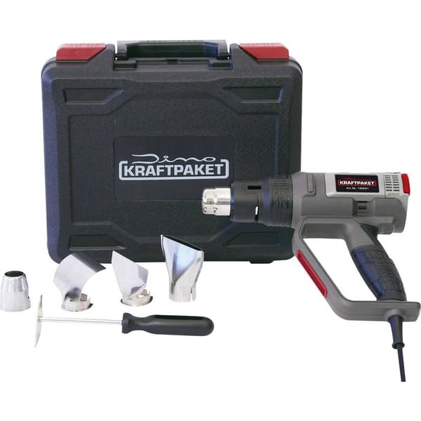 Dino KRAFTPAKET 130221 KRAFTPAKET PROFI 2000W 50-650°C Värmepistol inkl. väska, inkl. Tillbehör, inkl. fläkt 2000 W