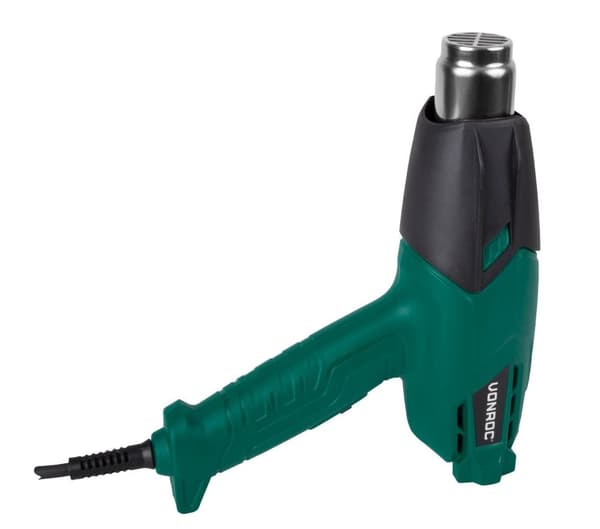 VONROC Varmluftspistol 2000W – 3 värmeinställningar | Inkl. 3 munstycken