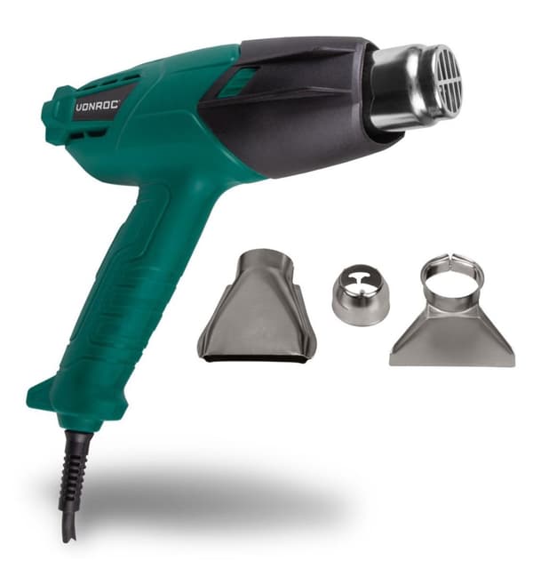 VONROC Varmluftpistol 2000W  | Med to temperatur instillinger 400°C og 600°C