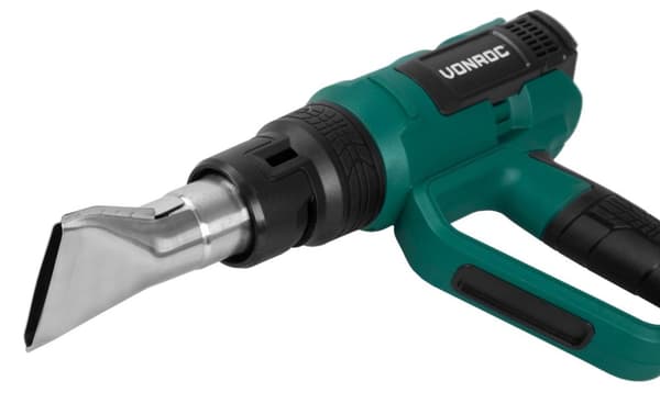 VONROC PRO Varmluftpistol - 2000W | Med LCD-skærm og 60 varmestande (50°C - 650°C)   | Inkl. Tilbehør 5 dele.