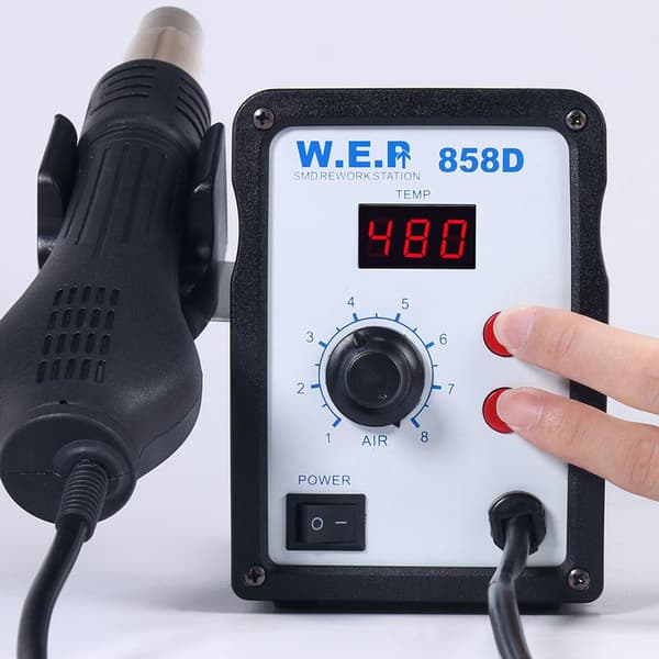 700W 100-500°C 120L/min värmepistol lödstation med digital display, överlägsen funktion, bred applikation