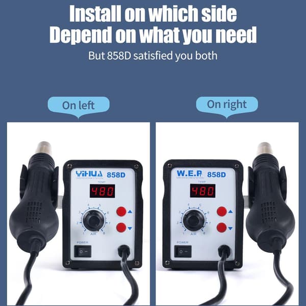 700W 100-500°C 120L/min värmepistol lödstation med digital display, överlägsen funktion, bred applikation