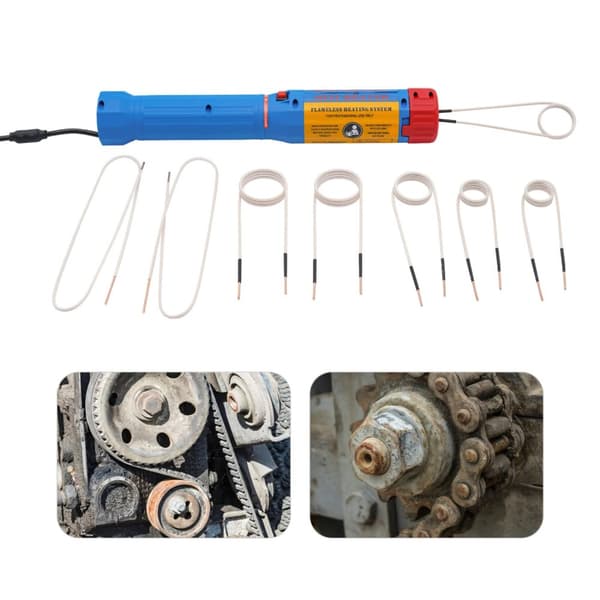Transportabel Magnetisk Induktionsvarmer, 1100W, 800℃ Maksimal Temperatur,Blå