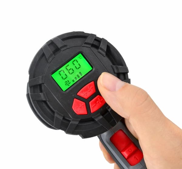 HOOZAR VARMEGUN 2000W MED JUSTERING OG TILBEHØR LCD-DISPLAY