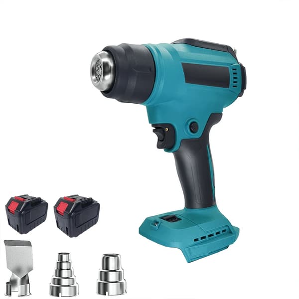 Trådløs varmepistol, justerbar op til 465 °C, hurtig opvarmning på 3 sekunder,2 x Batteri