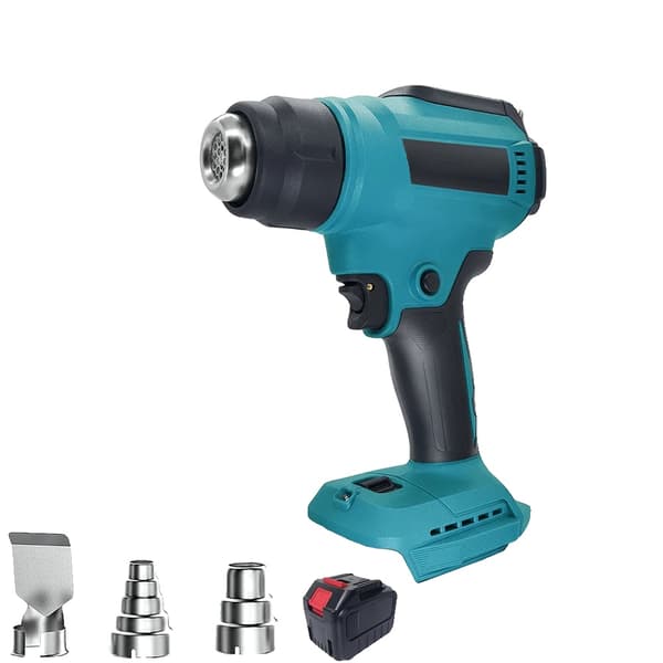 Trådløs varmepistol, justerbar op til 465 °C, hurtig opvarmning på 3 sekunder,1 x Batteri