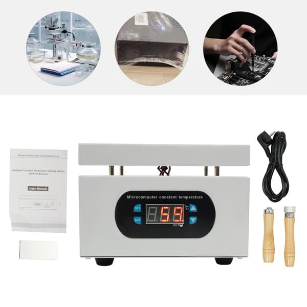 Elektrisk Varmeplade, 500W Effekt, Temperaturinterval 0-400°C, Kompakt Design,220V