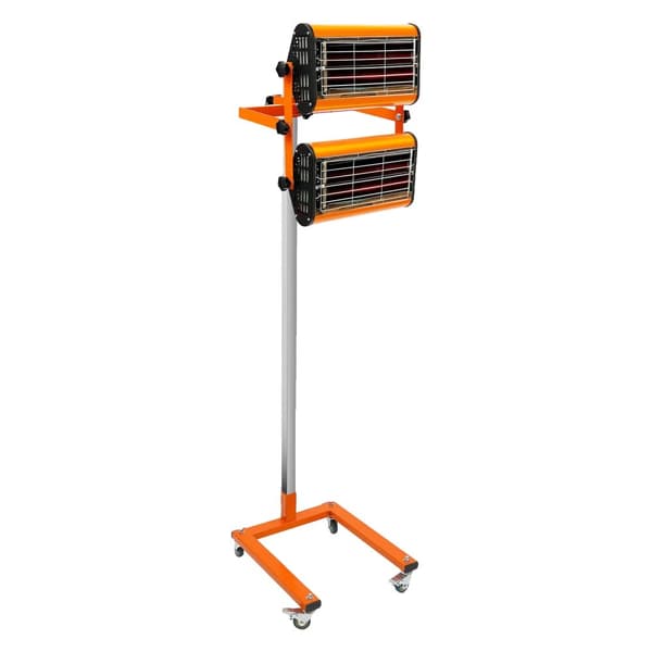 Infrarød Radiator Malertørrer, 2000W Effekt, Justerbar Højde, 0-60 Minutters Timer,Appelsin