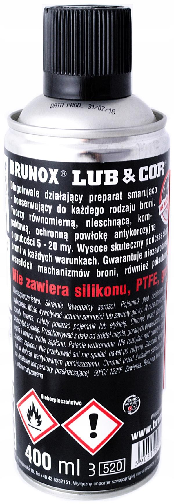 BRUNOX LUB&COR 400ml SMØRING VÅBENBESKYTTELSE