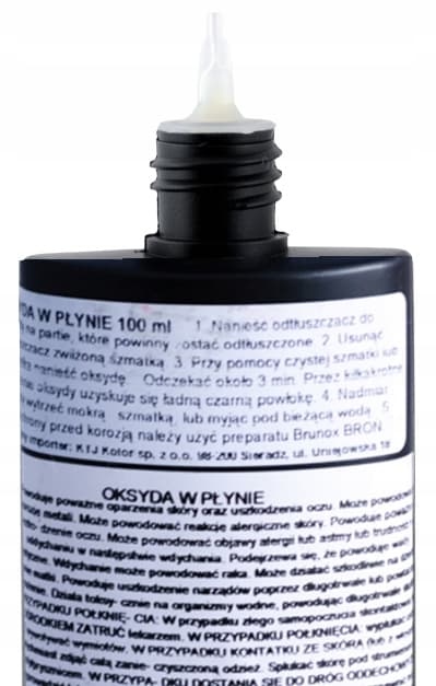KOLDOXIDVÆSKE 100ML SVARTNING AF VÅBENSTÅL