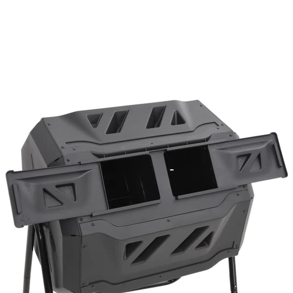 Puutarhakompostiroskis musta 73x64x95 cm 160 l