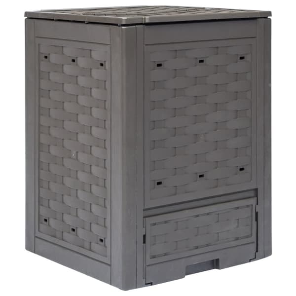 vidaXL kompostbeholder til haven 300 l 60 x 60 x 83 cm brun - Kompostbeholdere