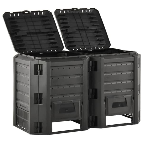 vidaXL kompostbeholder 800 l sort -  Kompostbeholdere
