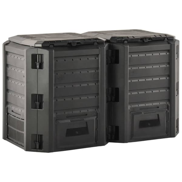 vidaXL kompostbeholder 800 l sort -  Kompostbeholdere