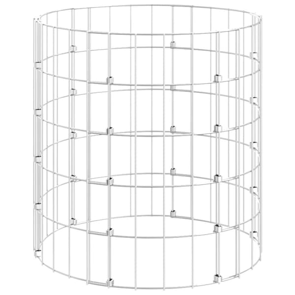 The Living Store kompostbeholder Ø50x50 cm galvaniseret stål -  Kompostbeholdere