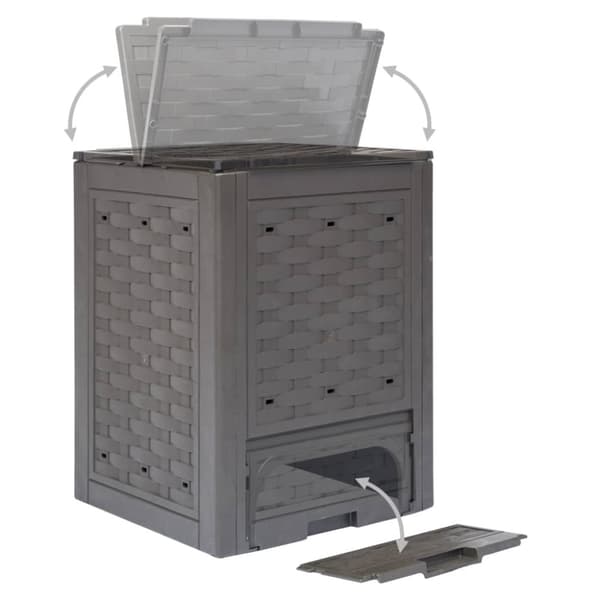 Kompostbeholdere - Living kompostbeholdere 2 stk. 60 x 60 x 83 cm 600 l brun