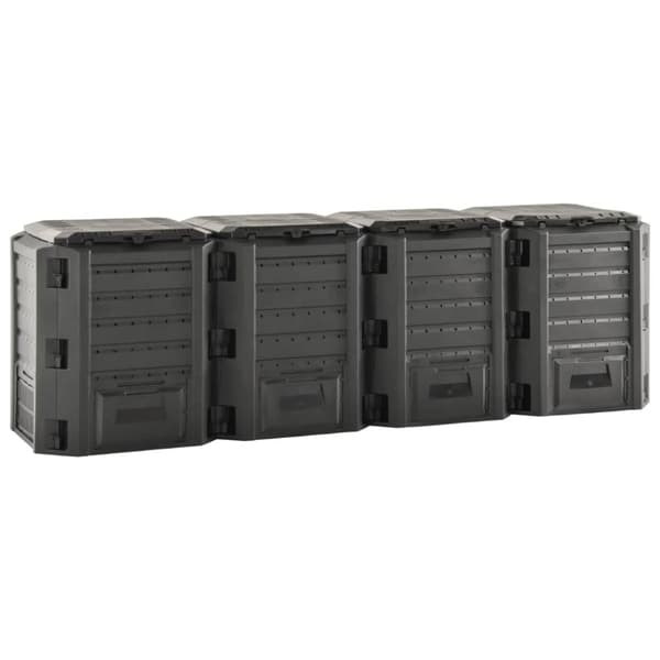 Puutarhan kompostiastia musta 1600 l - Komposti - Kompostit - Home & Living