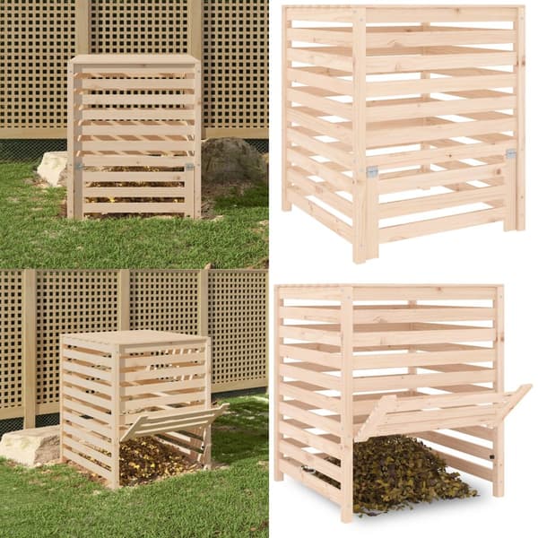 Komposti 82,5x82,5x99,5 cm täysi mänty - Komposti - Kompostit - Home & Living
