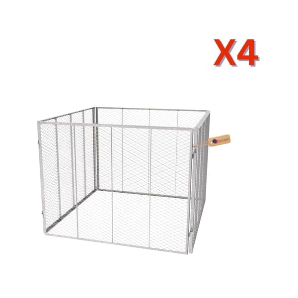 Kompostgitter 100x100x80 cm, 4 stk