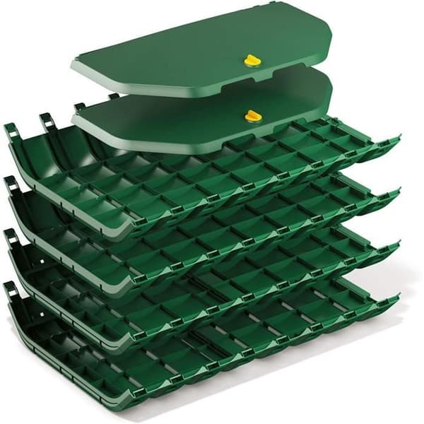 Komposter - MATTIUSSI ECOLOGIA - 300 liter - Grön - Lätt att montera - Optimerad ventilation