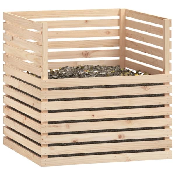 Kompostlåda 100x100x102 cm massiv furu