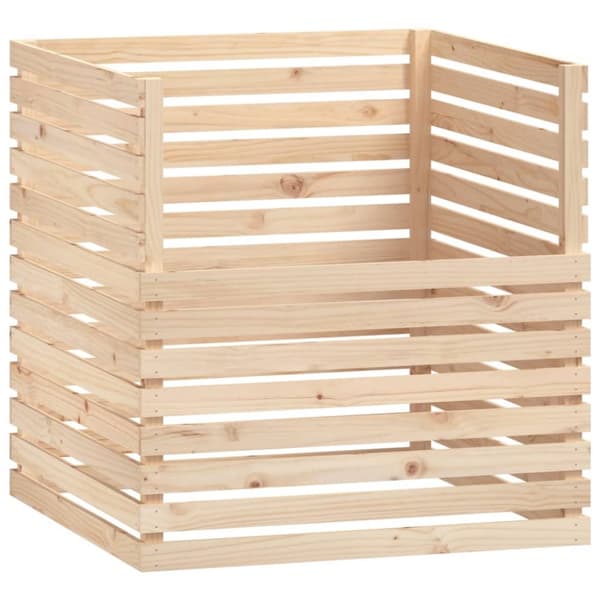 Kompostlåda 100x100x102 cm massiv furu
