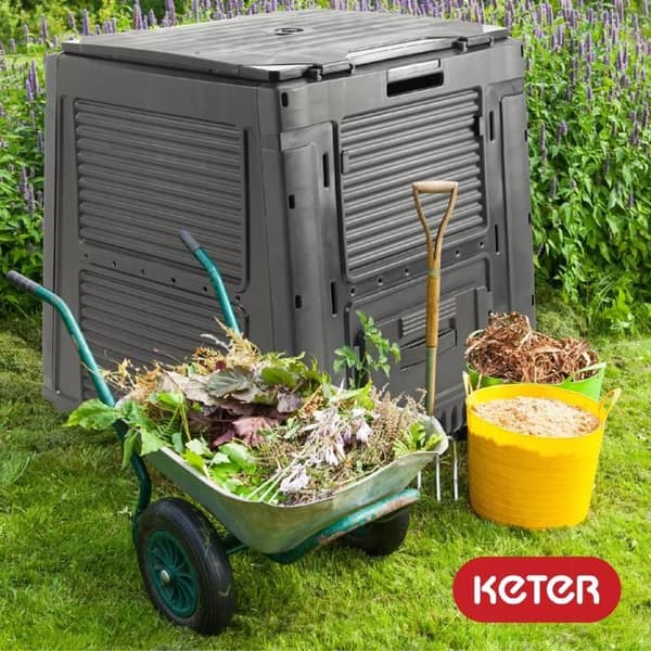 Komposter - Keter - 470l - Svart - Ekologisk - Hållbar - Lätt att montera