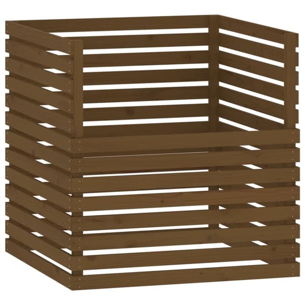 Kompostlåda honungsbrun 100x100x102 cm massiv furu