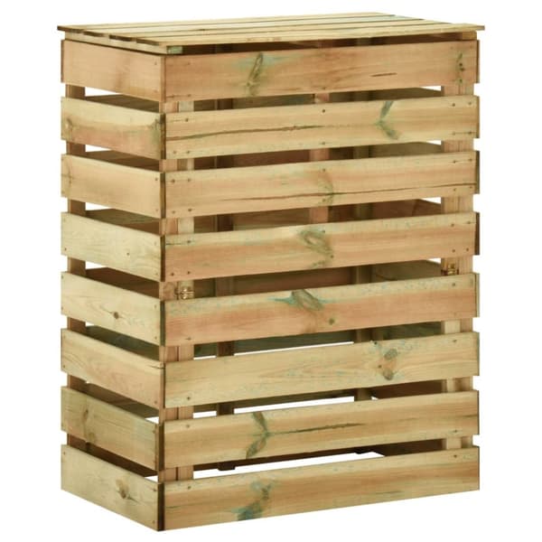 Ribbad trädgårdskompost 80x50x100 cm impregnerad furu