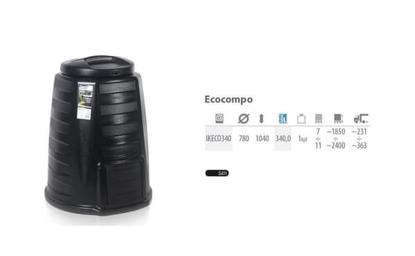 PROSPERPLAST KOMPOSTER 340L SORT