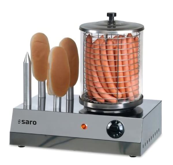 Hot dog maskine, pølsevarmer - Model CS-400, rustfrit stål