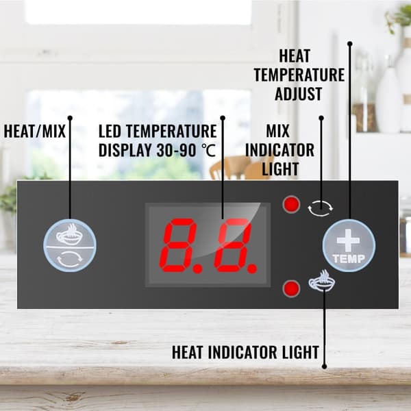 10L 30-90°C 400W kommersiell elektrisk varm chokladvärmare smältmaskin, lätt att använda och rengöra, bred applikation
